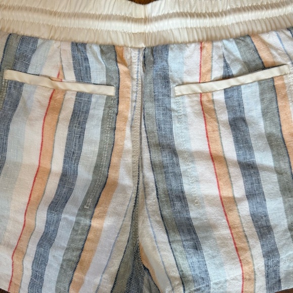 Athleta Beachside Bali Linen Short in Multi Blanket Stripe Casual Beach Size M - Picture 6 of 7